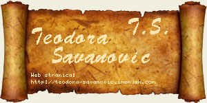 Teodora Savanović vizit kartica